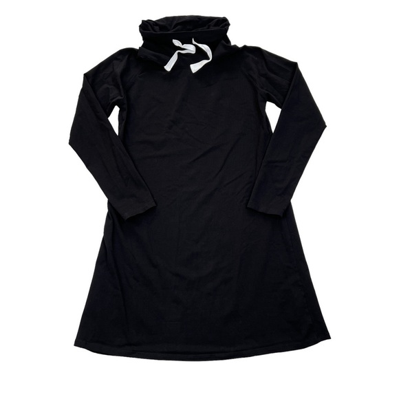 Duffield Lane Black Funnel Neck Emmerson Sweatshirt Dress - Picture 2 of 6